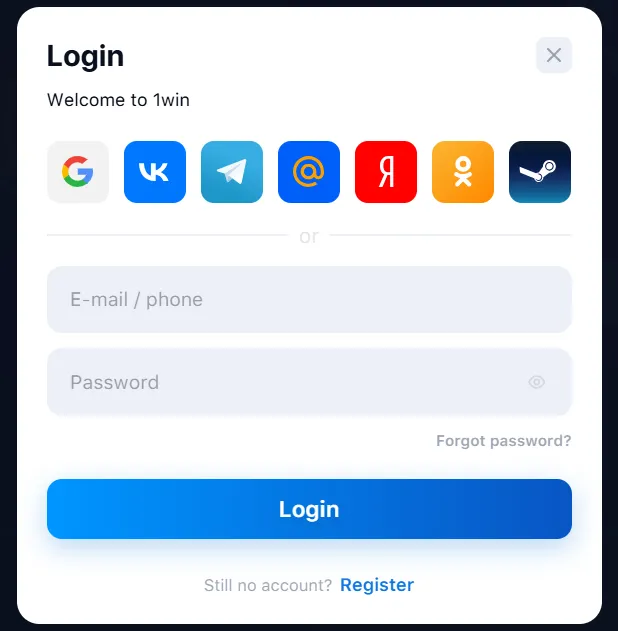 1win login
